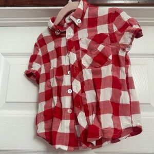 Ivy City Co, mini Picnic shirt, Red and White Checkered Kids Shirt